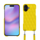 苹果 iPhone 17 外壳，带肩带 - Jaune fluo - Couture ( Pantone #c9ff57 ) 