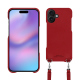 Apple iPhone 17用ショルダーストラップ付きシェル - Rouge PU ( Pantone #d50032 )