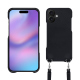 Apple iPhone 17 shell with shoulder strap - Noir élégant  ( Noir / Black ) 