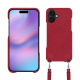 Apple iPhone 17 shell with shoulder strap - Rouge passion ( Pantone #a6192e ) 