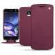 Housse cuir Lenovo Moto Z - Prune vintage ( Pantone 512C ) 