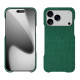 Capa em pele Apple iPhone 17 Pro - Crocodile pino ( Pantone #173F35 ) 