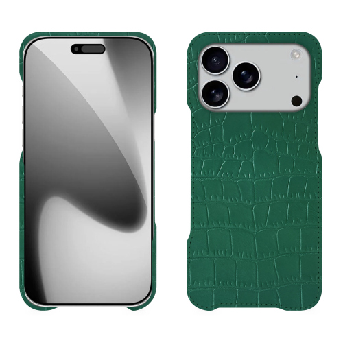 Capa premium para iPhone 17 Pro - Luxo e proteção à medida | NoreveCrocodile pino ( Pantone #173F35 ) 