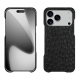 Custodia in pelle Apple iPhone 17 Pro - Autruche nero ( Noir / Black) 
