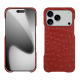 Funda de piel Apple iPhone 17 Pro - Autruche ciliegia ( Pantone #a4343a ) 