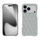 Apple iPhone 17 Pro leather cover - Gris - Couture ( Nappa - Pantone #c1c6c8 ) 