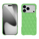 Funda de piel Apple iPhone 17 Pro - Vert olive - Couture ( Nappa - Pantone #a7c58e ) 
