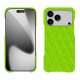 Coque cuir Apple iPhone 17 Pro - Vert fluo - Couture ( Pantone #00ab5f ) 