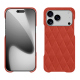 Apple iPhone 17 Pro leather cover - Arange clouquié - Couture ( Pantone #D33108 )