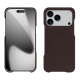 Apple iPhone 17 Pro leather cover - Marron envoûtant ( Pantone #4e3629 ) 