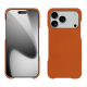 Apple iPhone 17 Pro leather cover - Orange vibrant ( Pantone #e36b39 ) 