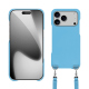 Coque avec bandoulière Apple iPhone 17 Pro - Bleu ciel ( Nappa - Pantone #abcae9 ) 
