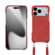 Carcasa Apple iPhone 17 Pro con bandolera - Cerise vintage ( Pantone #a6302e ) 