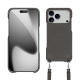 Apple iPhone 17 Pro shell with shoulder strap - Anthracite ( Pantone #41403c ) 