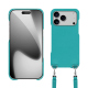 Apple iPhone 17 Pro shell with shoulder strap - Bleu fluo