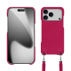 Carcasa Apple iPhone 17 Pro con bandolera - Rose fluo ( Pantone #ff16b4 ) 