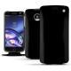 Custodia in pelle Lenovo Moto Z - Onyx ( Bologna Hi Gloss - Black ) 
