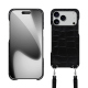 Apple iPhone 17 Pro用ショルダーストラップ付きシェル - Crocodile nero ( Noir / Black) 