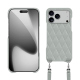 Guscio Apple iPhone 17 Pro con tracolla - Gris - Couture ( Nappa - Pantone #c1c6c8 ) 