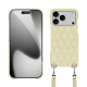 Apple iPhone 17 Pro shell with shoulder strap - Ivoire - Couture ( Pantone #d6d6c6 ) 
