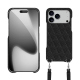 Schutzhülle mit Schulterriemen Apple iPhone 17 Pro - Ebène - Couture ( Noir / Black ) 