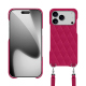 Carcasa Apple iPhone 17 Pro con bandolera - Rose fluo - Couture ( Pantone #ff16b4 ) 