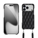 Capa Apple iPhone 17 Pro com alça para o ombro - Onyx - Couture ( Noir / Black ) 