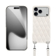 Coque avec bandoulière Apple iPhone 17 Pro - Blanc escumo - Couture ( Pantone #D6D6D1 )