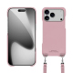 Apple iPhone 17 Pro shell with shoulder strap - Rose PU ( Pantone #efbae1 ) 