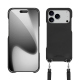 Capa Apple iPhone 17 Pro com alça para o ombro - Noir PU ( Black ) 