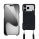 Apple iPhone 17 Pro shell with shoulder strap - Noir élégant  ( Noir / Black ) 