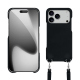 Apple iPhone 17 Pro用ショルダーストラップ付きシェル - Noir Veggie ( Noir / Black) 
