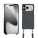 Carcasa Apple iPhone 17 Pro con bandolera - Gris Veggie ( Pantone #5e514d ) 