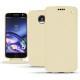 Custodia in pelle Lenovo Moto Z - Beige ( Nappa - Pantone 7502C ) 