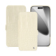 Apple iPhone 17 Pro leather case - Crocodile milk ( Pantone #d6d2c4 ) 