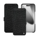 Apple iPhone 17 Pro leather case - Autruche nero ( Noir / Black) 