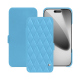 Funda de piel Apple iPhone 17 Pro - Bleu ciel - Couture ( Nappa - Pantone #abcae9 ) 