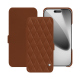 Apple iPhone 17 Pro leather case - Marron - Couture ( Nappa - Pantone #8B4720 ) 
