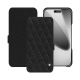 Capa em pele Apple iPhone 17 Pro - Ebène - Couture ( Noir / Black ) 