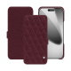 Funda de piel Apple iPhone 17 Pro - Lie de vin - Couture ( Pantone #412234 ) 