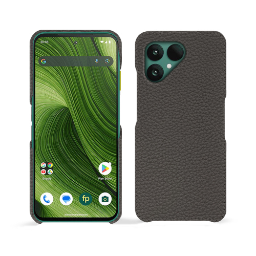 Fairphone 6 premium case – Custom-made luxury leather case | NoreveAnthracite ( Pantone #41403c ) 