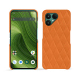 Lederschutzhülle Fairphone 6 - Orange - Couture ( Nappa - Pantone #ff9351 ) 