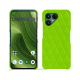 Coque cuir Fairphone 6 - Vert fluo - Couture ( Pantone #00ab5f ) 