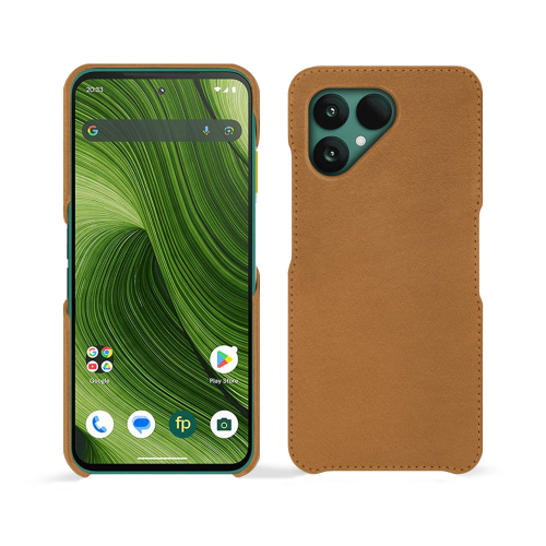 Capa Fairphone 6 premium – Capa de couro luxuosa personalizada | NoreveCastan esparciate ( Pantone #824F2A )