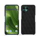 Coque cuir Fairphone 6 - Negre poudro - Couture ( Pantone #111212 )