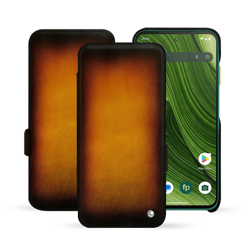 Housse rabat luxe Fairphone 6 – Étui cuir premium sur-mesure | NoreveFauve Patine