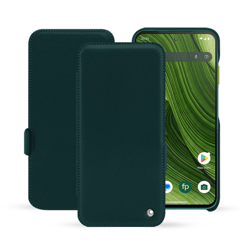 Fairphone 6용 럭셔리 플립 케이스 – 프리미엄 가죽 맞춤형 케이스 | NoreveVert séduisant ( Pantone #1d3c34 ) 