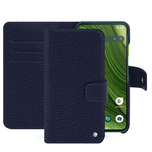 Capa carteira Fairphone 6 – Capa de couro luxuosa com compartimentos | NoreveCobalt ( Pantone #2b253f ) 