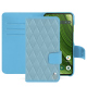 Fairphone 6 leather wallet case - Bleu ciel - Couture ( Nappa - Pantone #abcae9 ) 