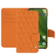Capa de couro para carteira Fairphone 6 - Orange - Couture ( Nappa - Pantone #ff9351 ) 